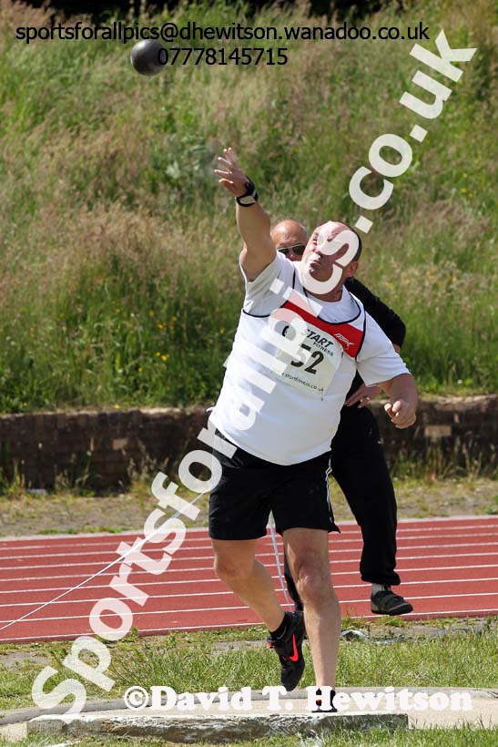 Shot putt, North East Masters Champs, Monkton Stadium,  Jarrow. Photo: David T. Hewitson/Sports for All Pics